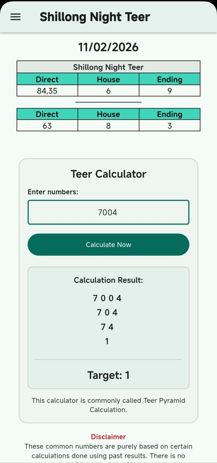 Common number
