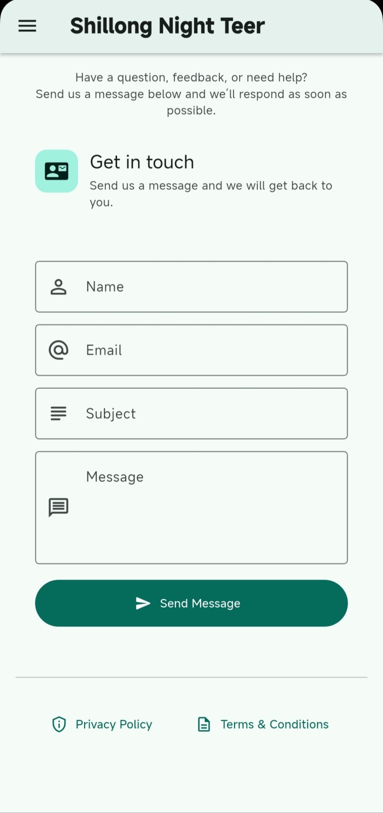 Shillong night teer contact